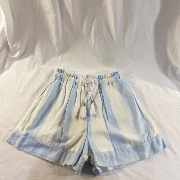 Lauren James Nassau Stripe Paperbag Shorts S - Picture 3 of 13